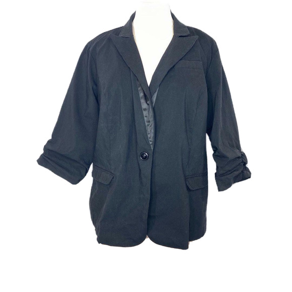 Torrid Studio Soho Premium Ponte Black 2 Button Work Career Blazer Sz 3 - Picture 2 of 6